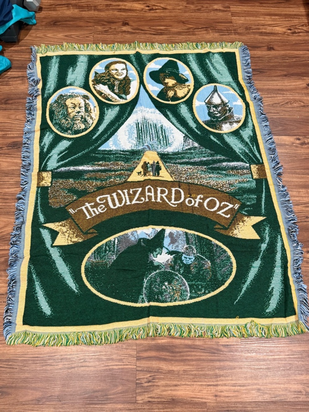 The Wizard of Oz Green Decorative tapestry woven blanket 44x56